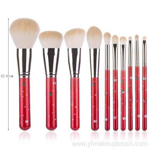 New 10 Christmas Red Makeup Brush